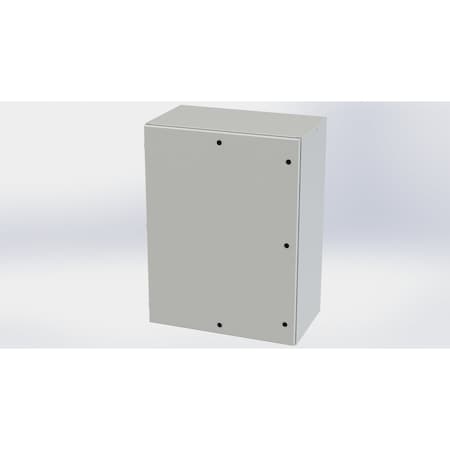 Saginaw Control & Engineering 1/4 Turn Latch Electrical Enclosures, 48 in H, 20 in D, 36 in W, NEMA 3R, 4, 12, 13, Carbon Steel SCE-48EL3620LPLG